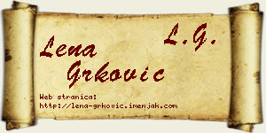 Lena Grković vizit kartica